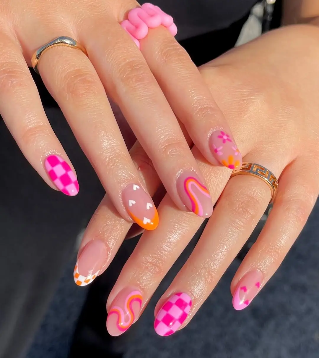 Playful Barbie-inspired nail art for summer fun