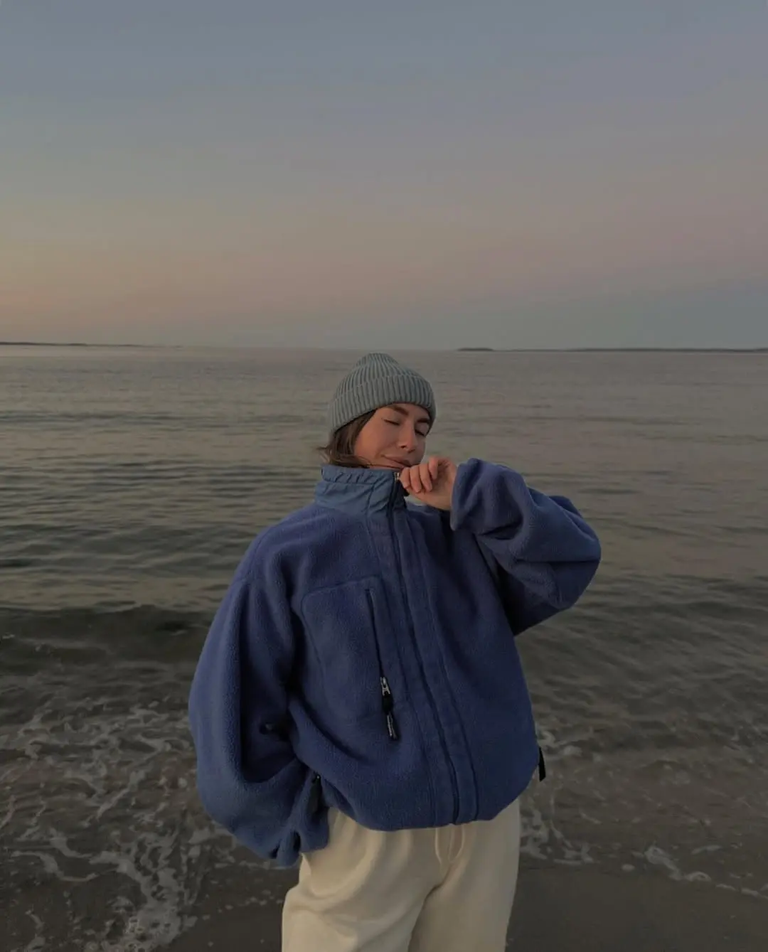 Cozy Beach Camping Outfit for Chilly Evenings