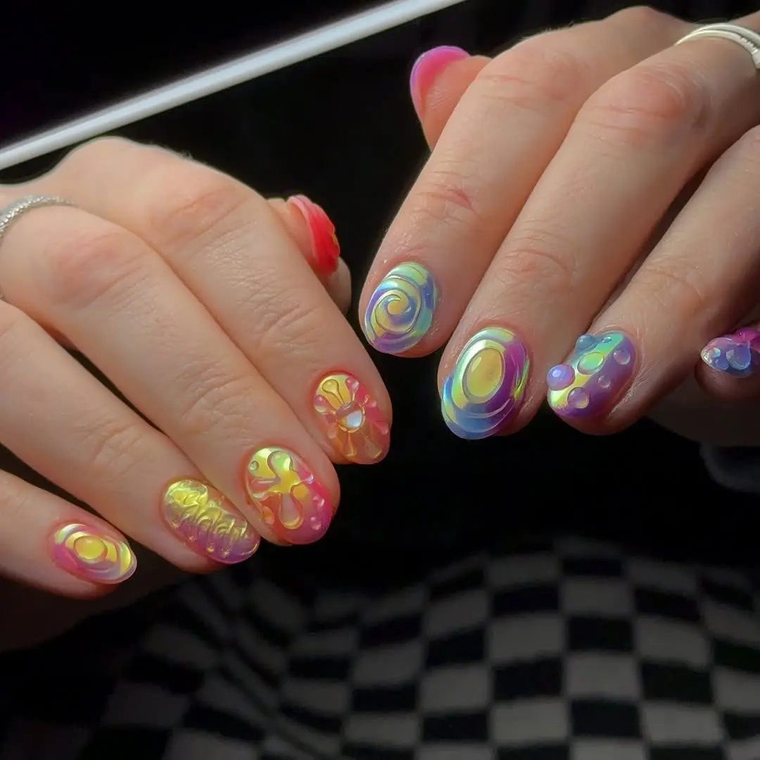 Vibrant swirls for a festive birthday vibe