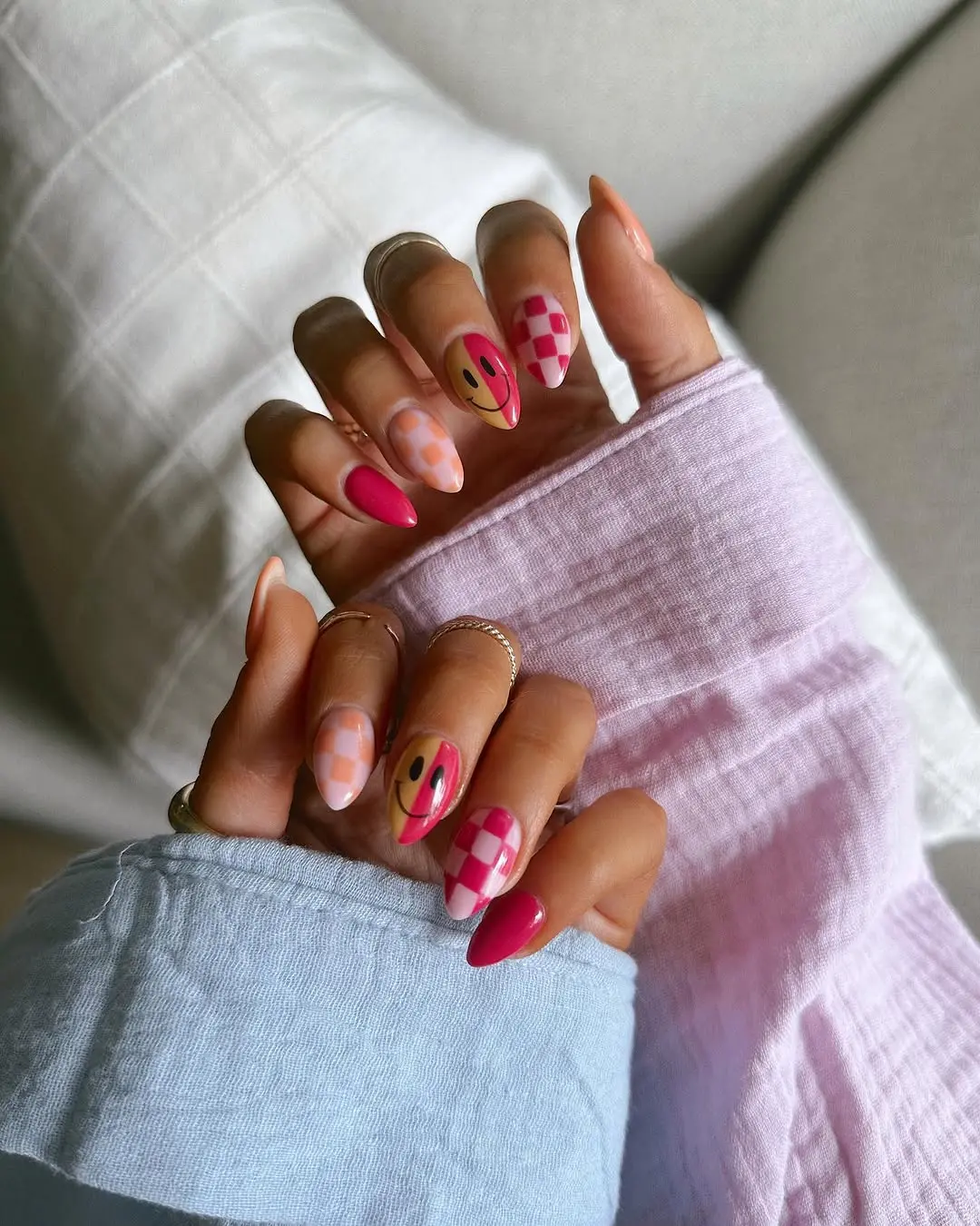 Vibrant and playful birthday nail art