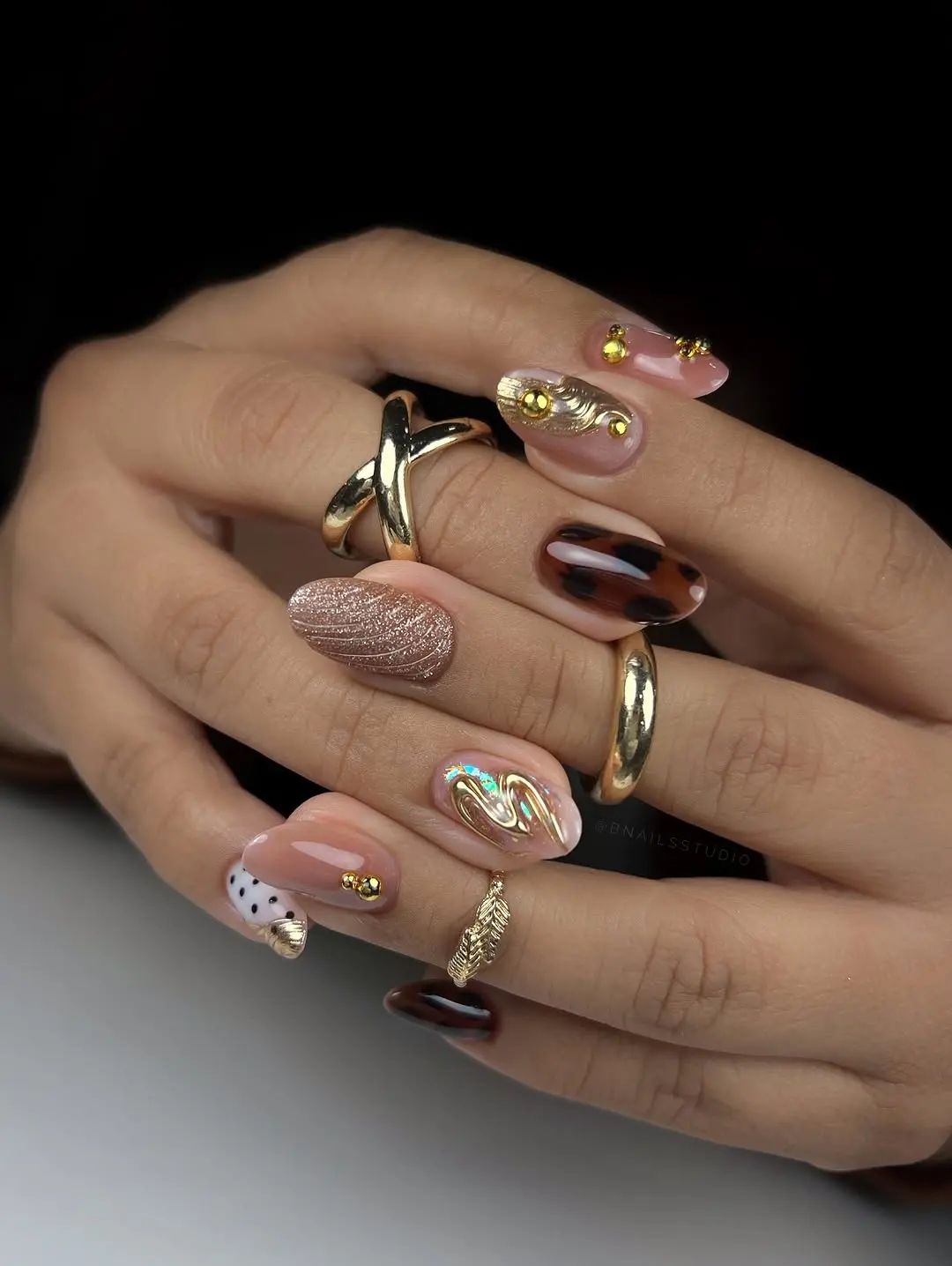 Glamorous birthday nails with colorful designs