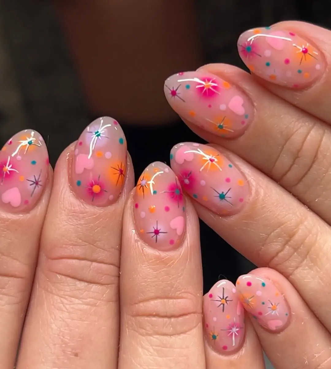 Playful pastel nails for a festive birthday vibe