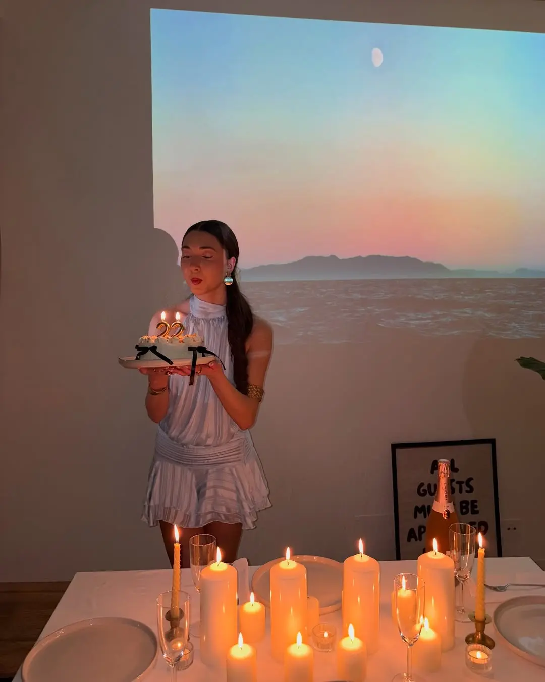 Elegant birthday outfit with a coastal vibe