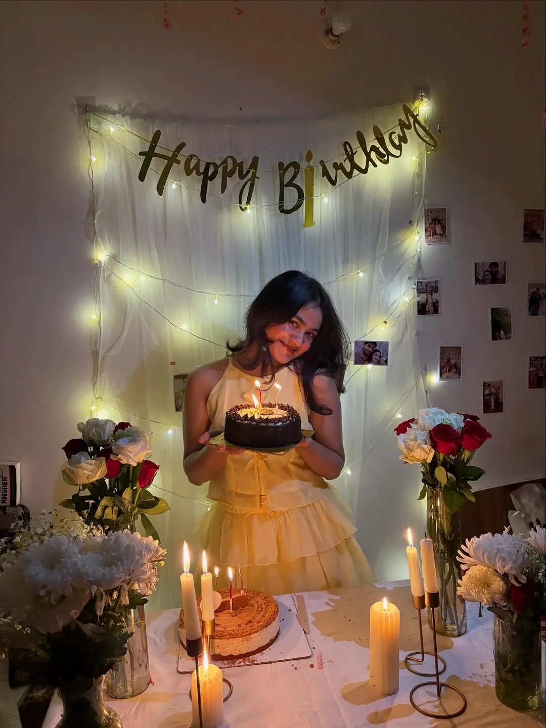 Charming yellow dress for birthday celebrations
