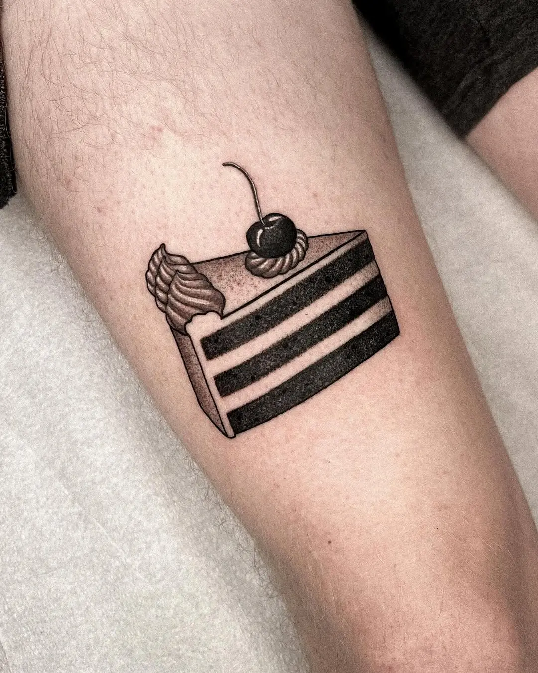 Classic Cake Tattoo with Cherry on Top