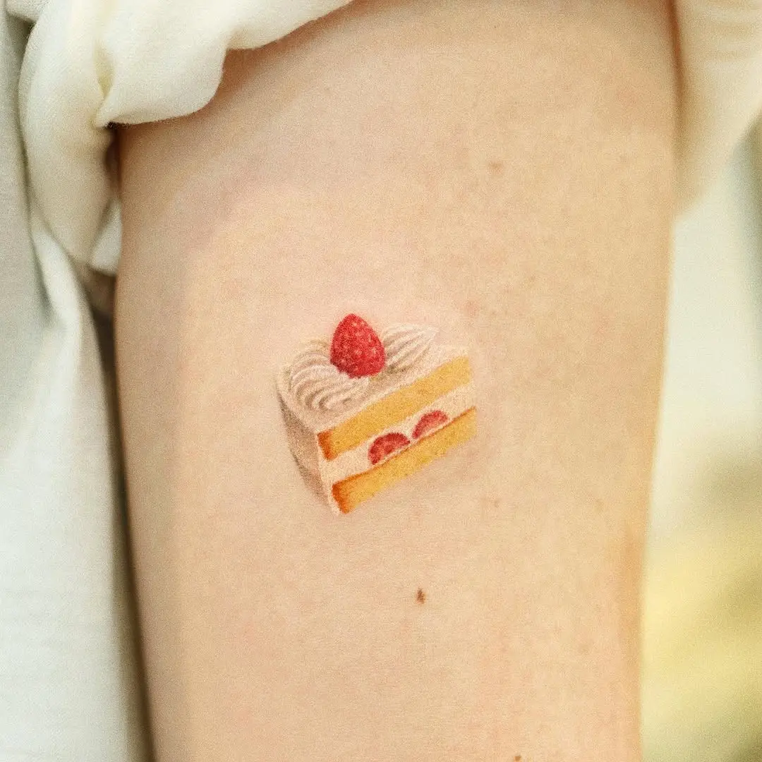 Deliciously Sweet Strawberry Shortcake Tattoo