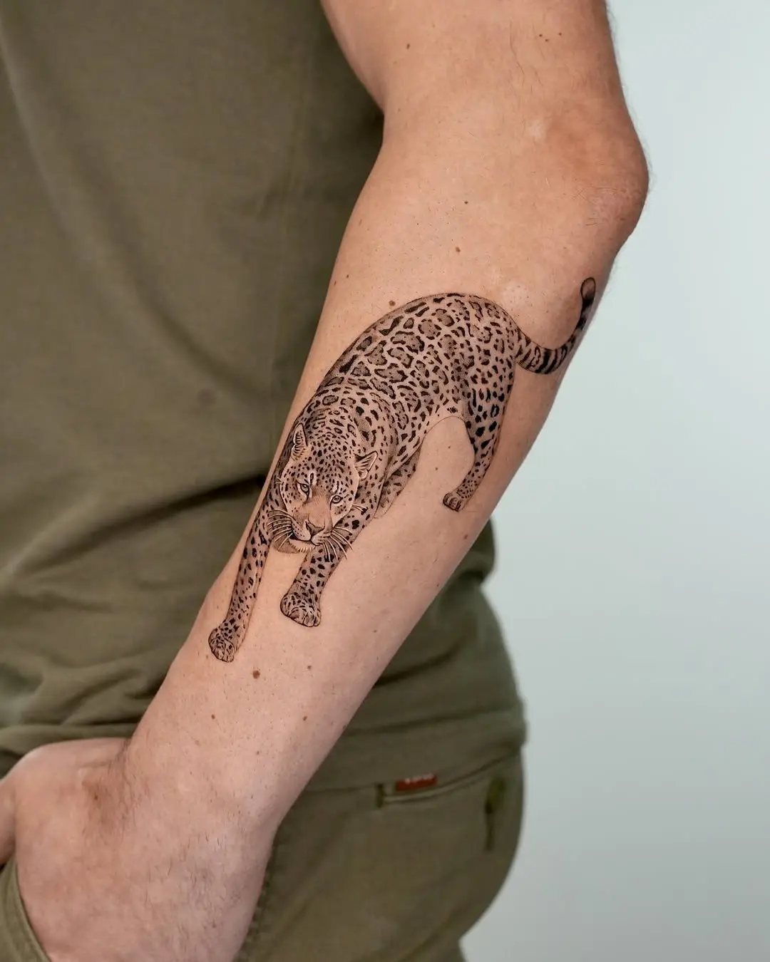 Realistic cheetah tattoo in striking detail