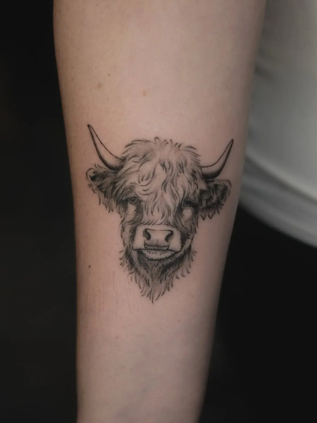 Unique cow tattoo design showcasing intricate details