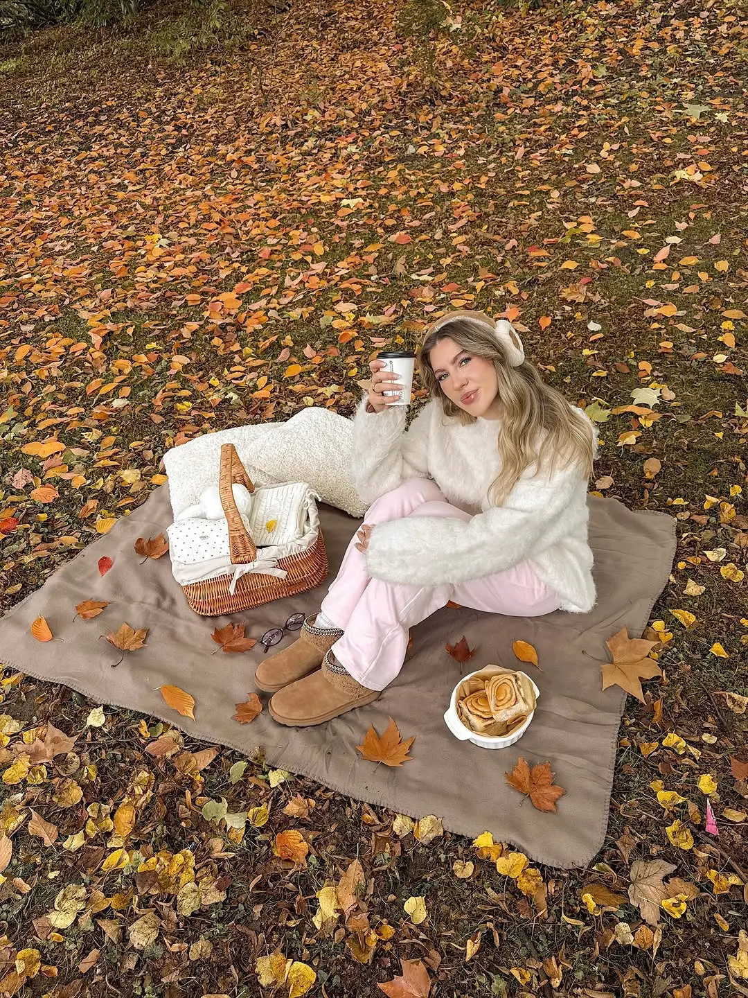 Cozy Fall Picnic Outfit with Soft Knit Sweater