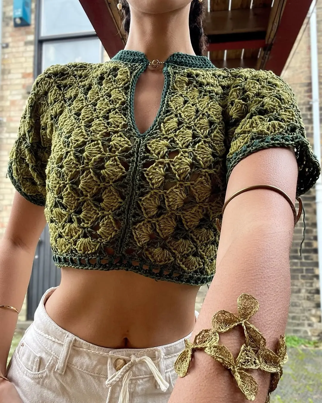 Stylish Crochet Top with Earthy Vibes