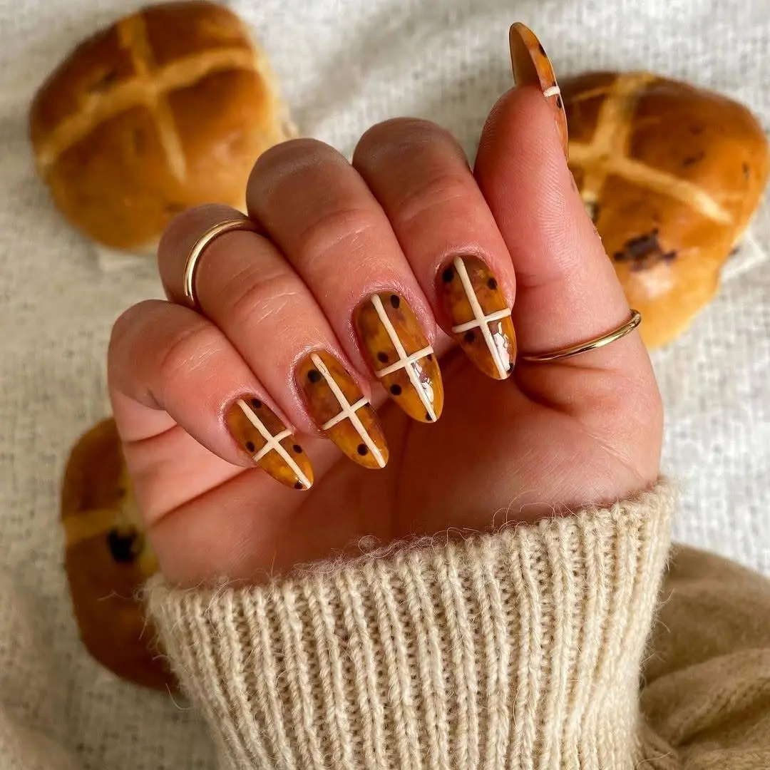 Chic Chocolate Easter Nail Art Design