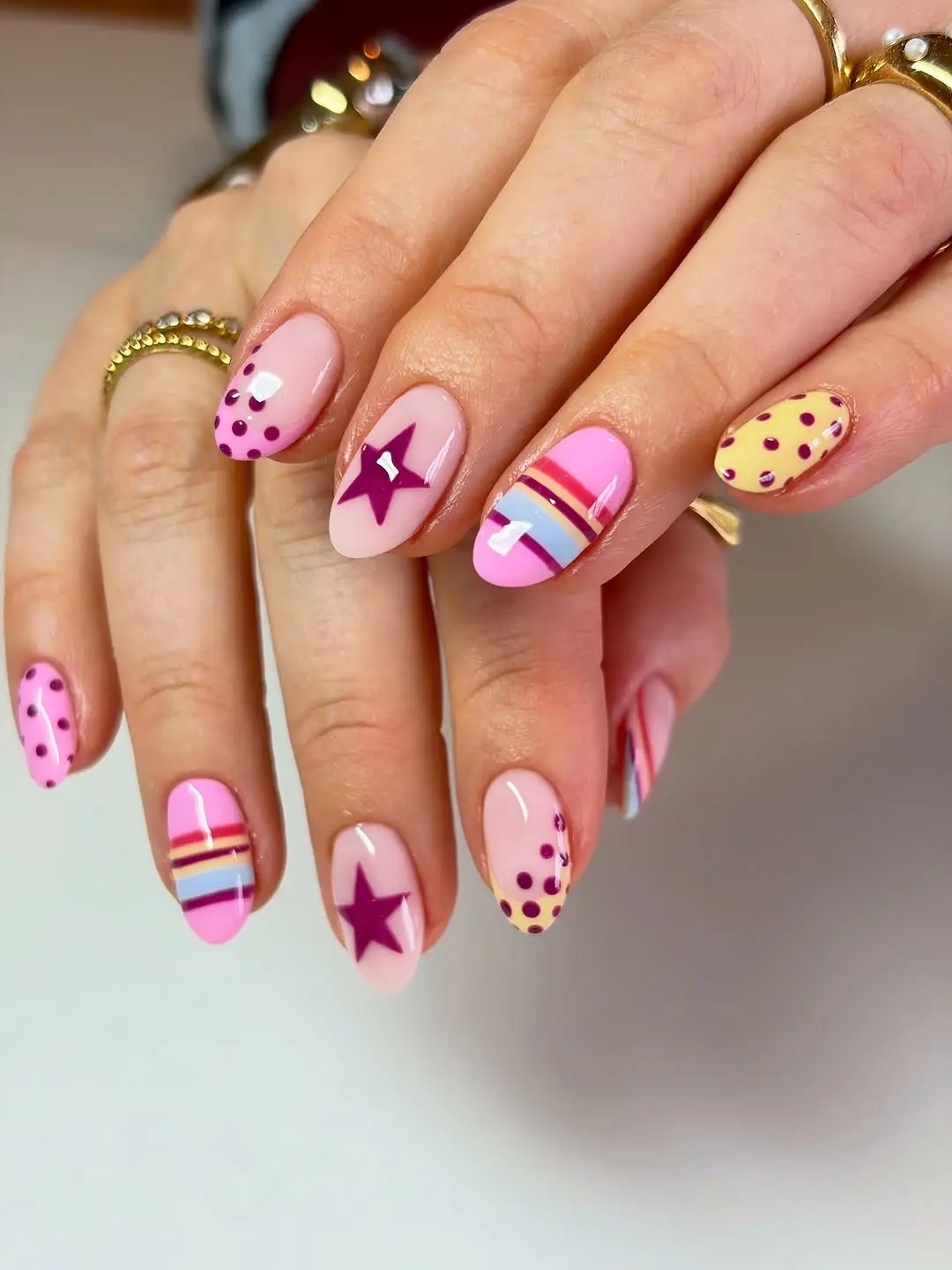 Vibrant and playful Easter nail designs