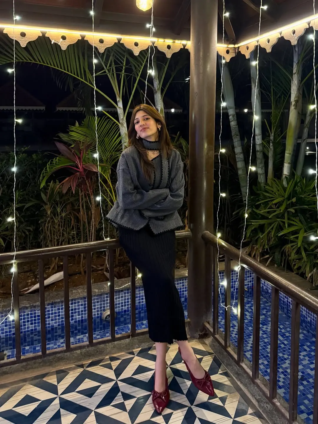 Stylish evening look for birthday celebrations