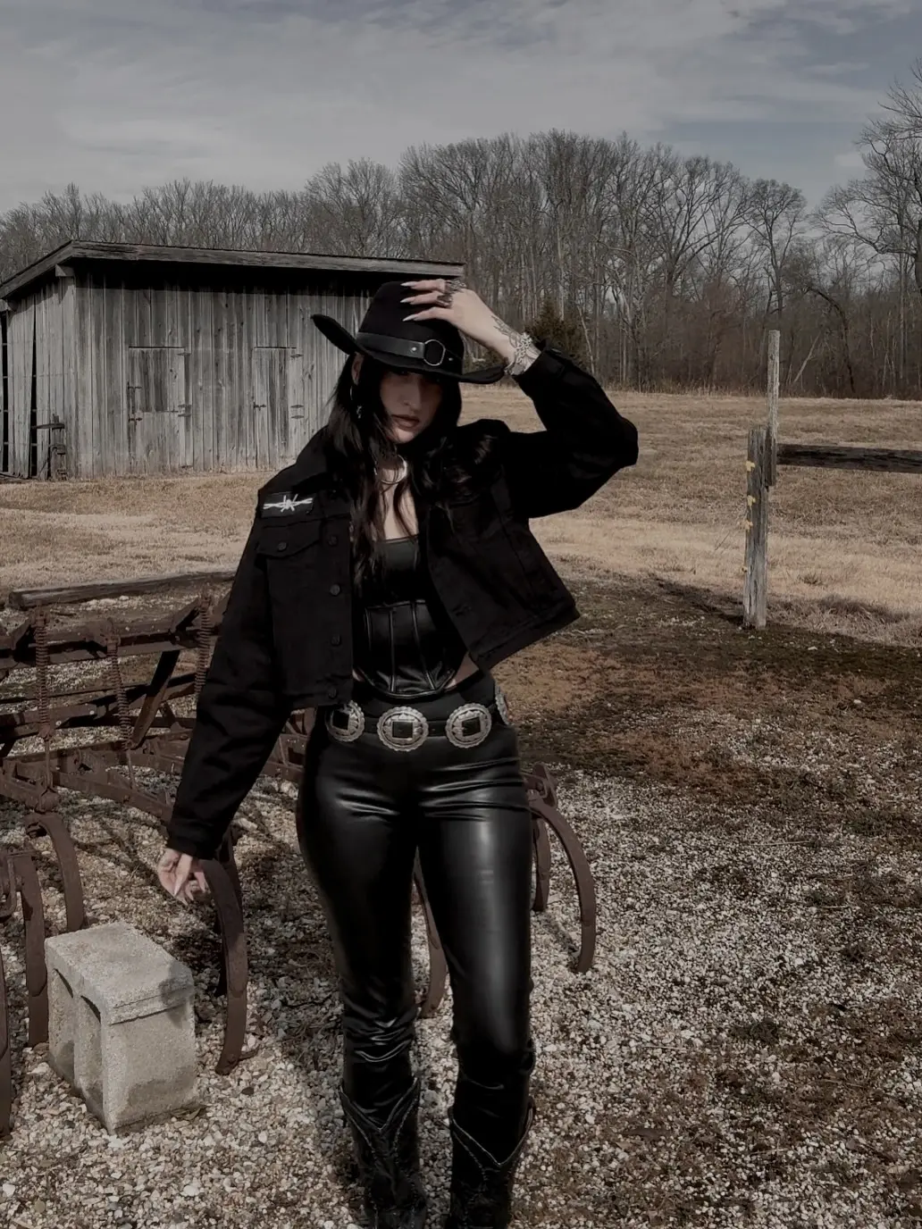Bold Gothic Style with Western Twist