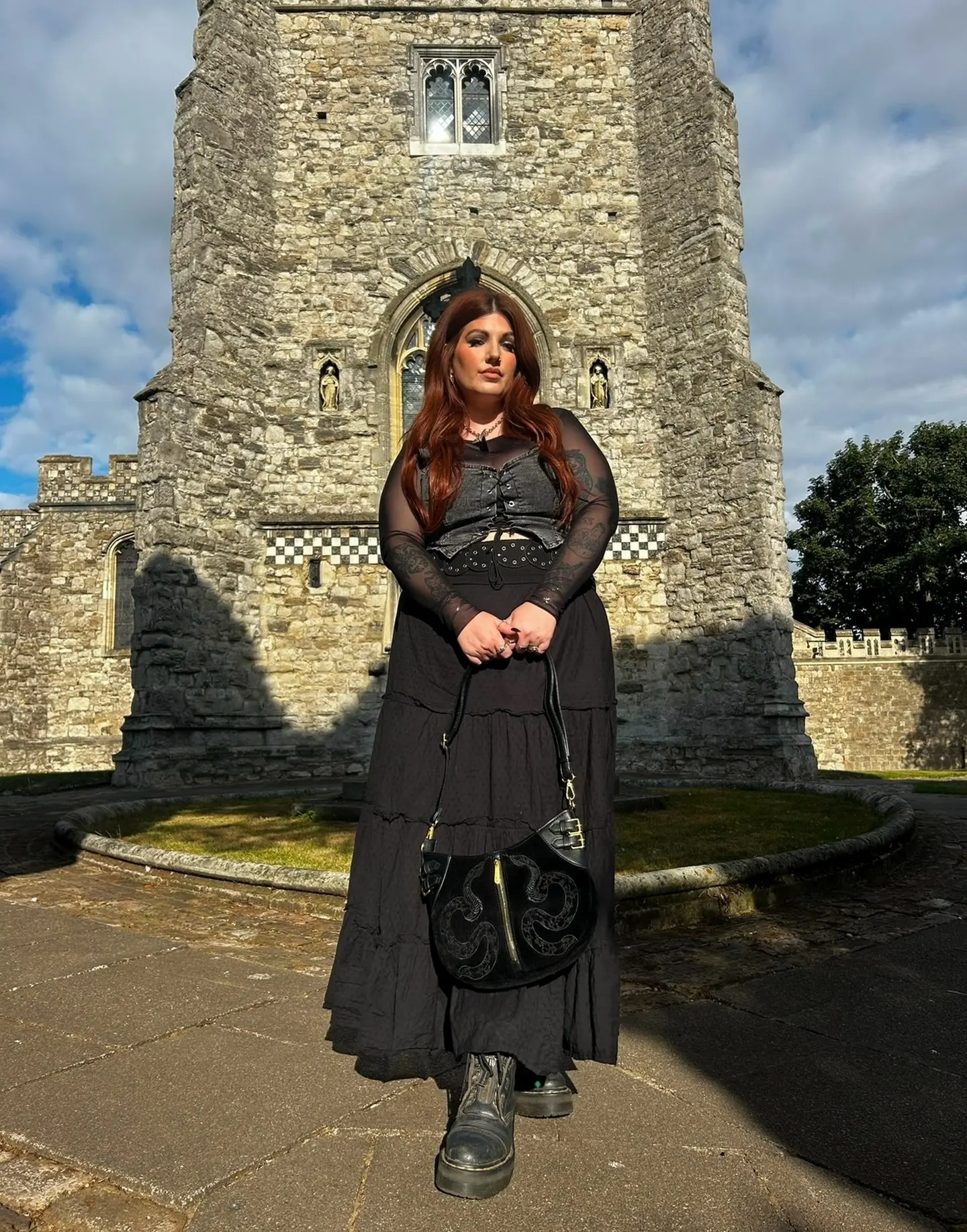 A striking dark ensemble perfect for any occasion