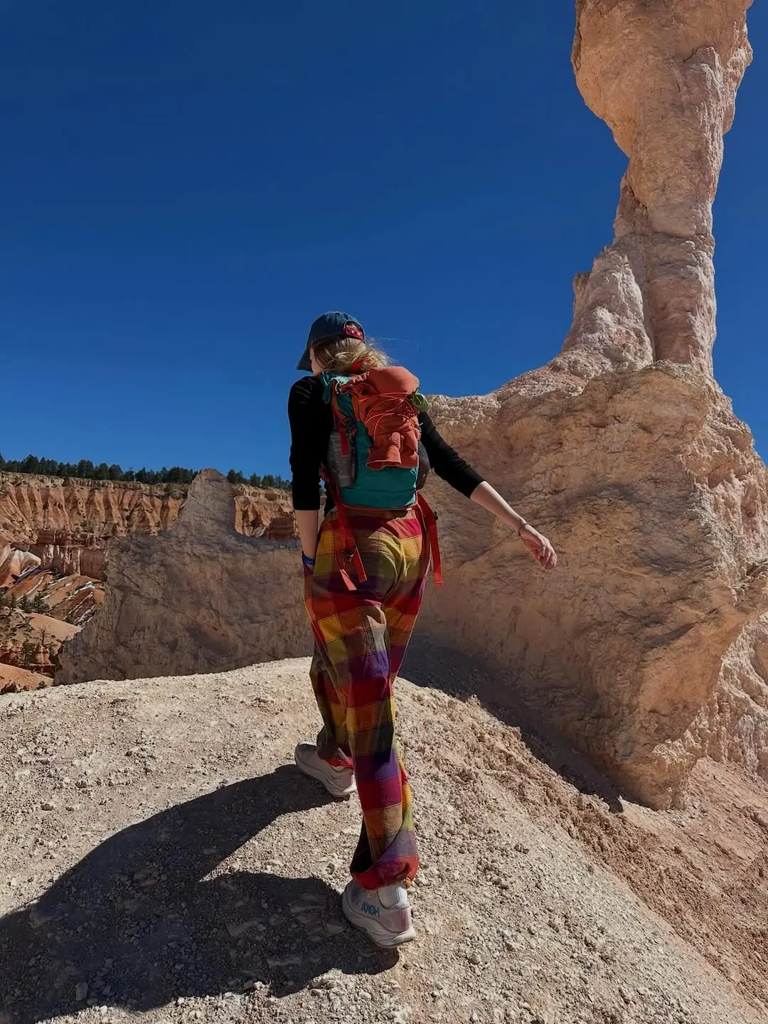 Vibrant hiking outfit for adventurous spirits
