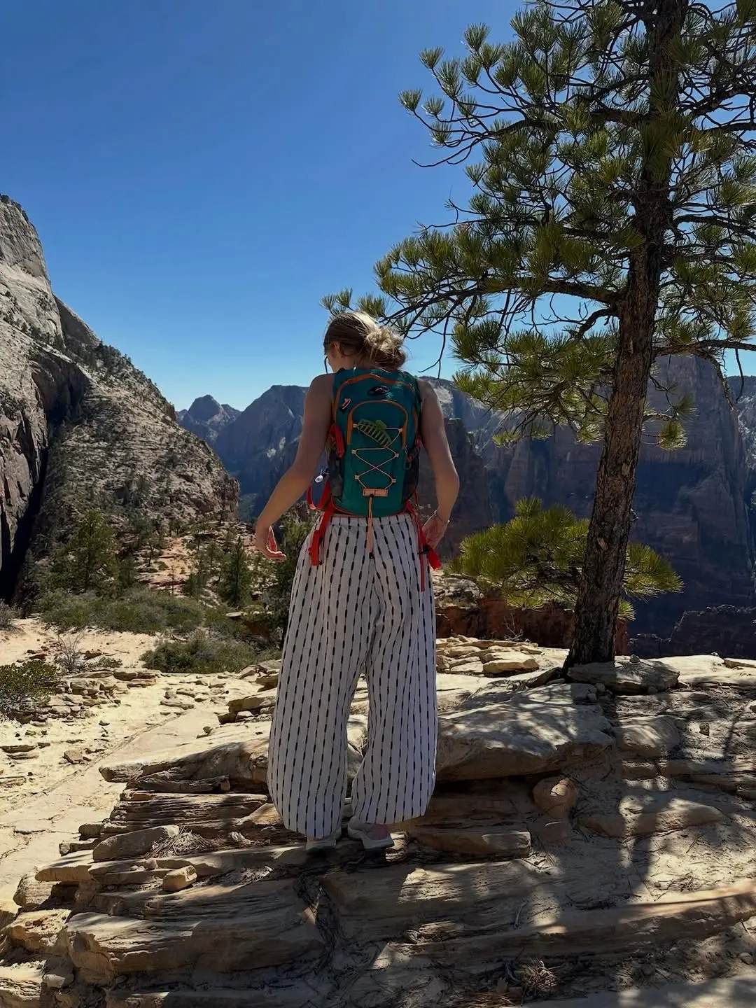 Stylish hiking outfit for adventurous terrain