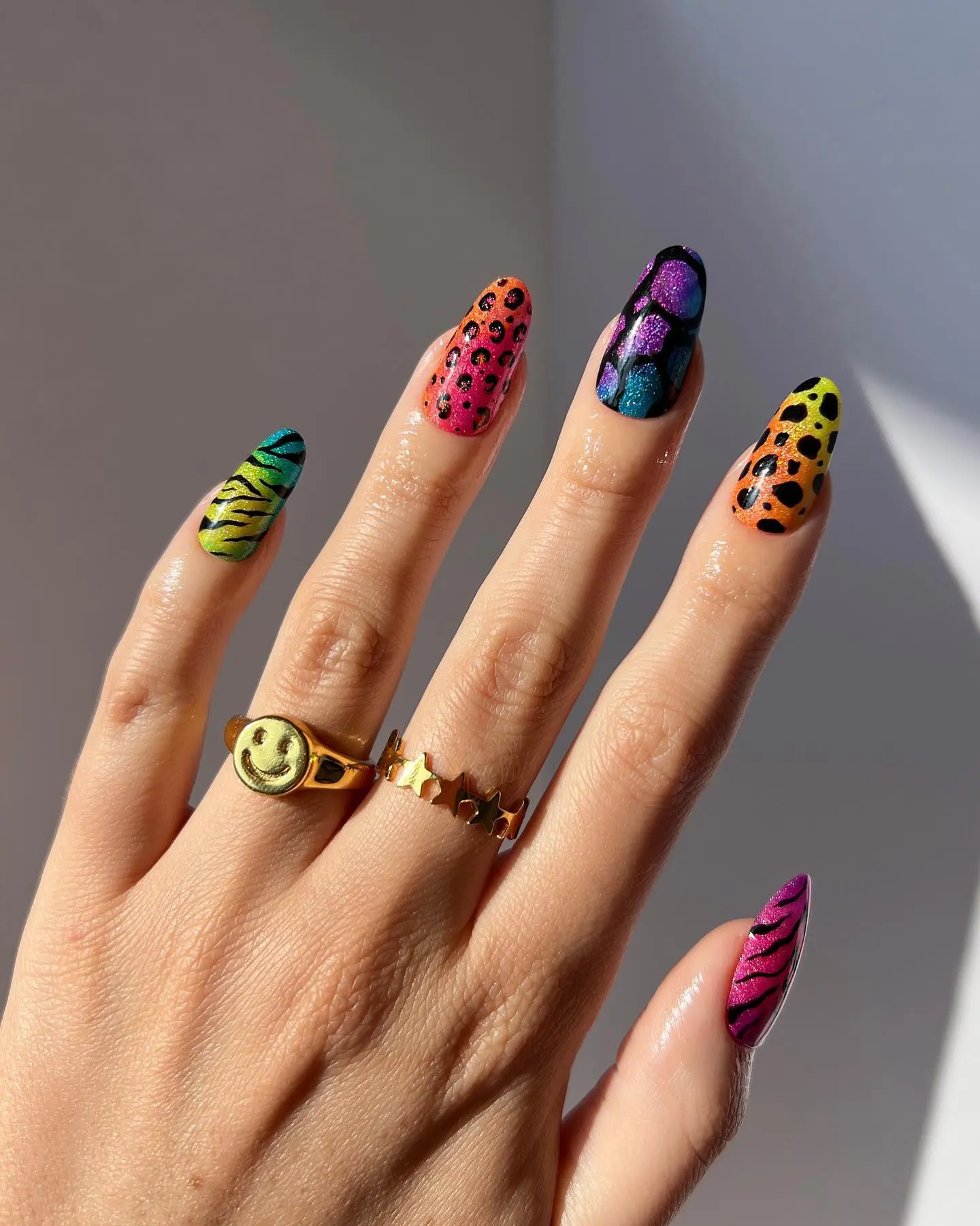 Vibrant Animal Print Nail Art Inspiration