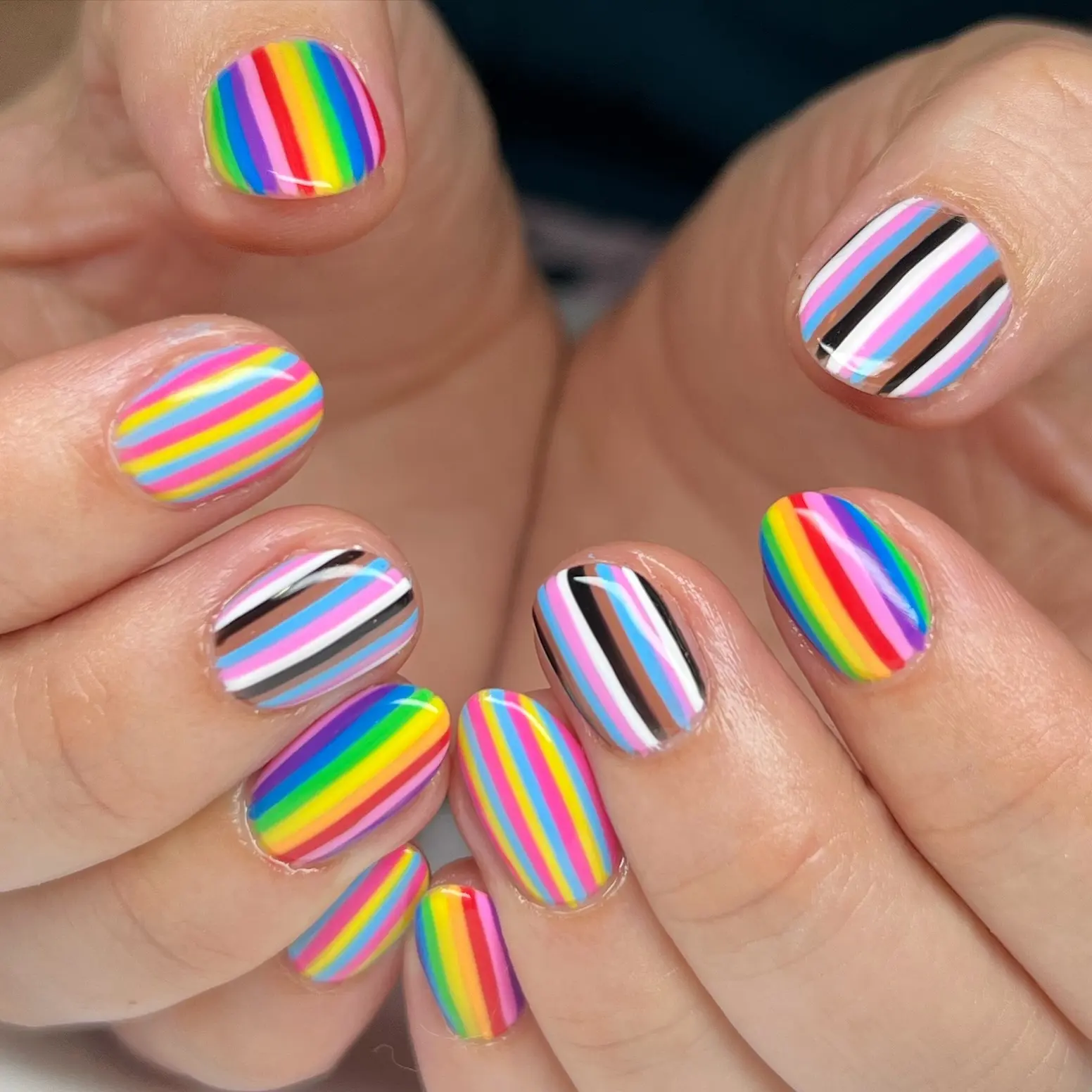 Vivid stripes celebrating pride with playful colors