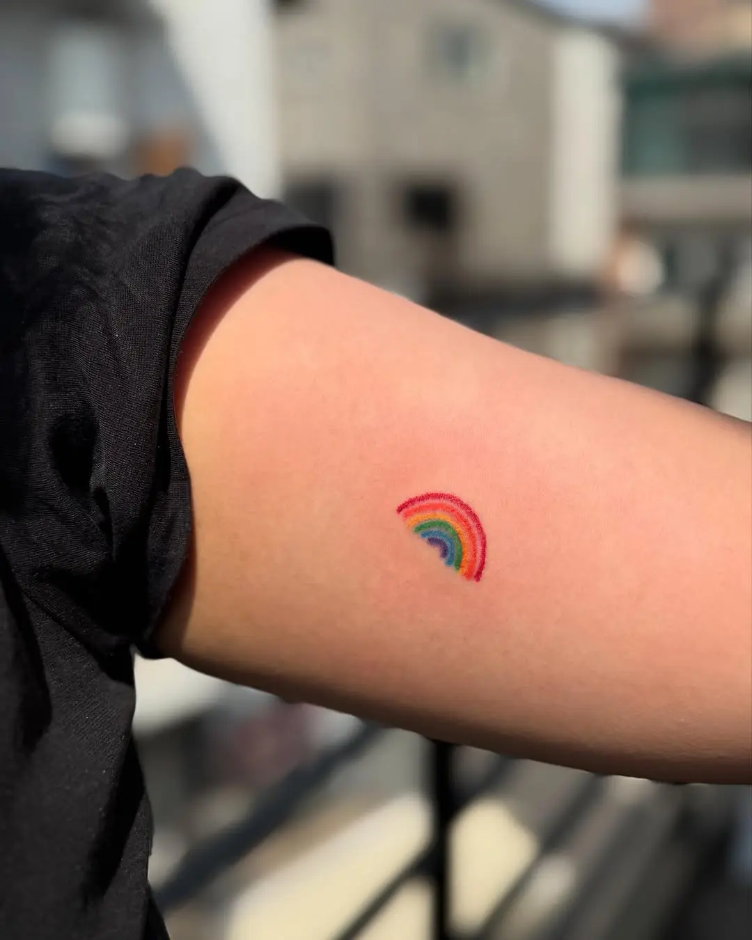 A Simple and Colorful Rainbow Tattoo