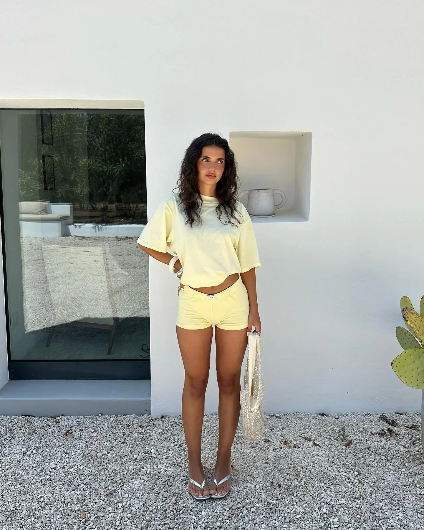 Chill Vibes in a Light Yellow Ensemble