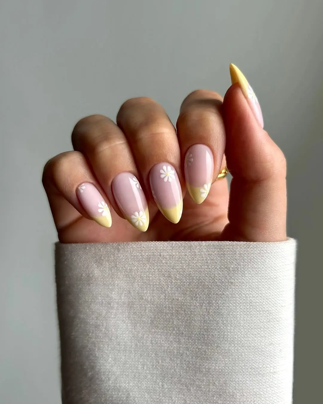 Charming Pastel Floral Easter Nail Design