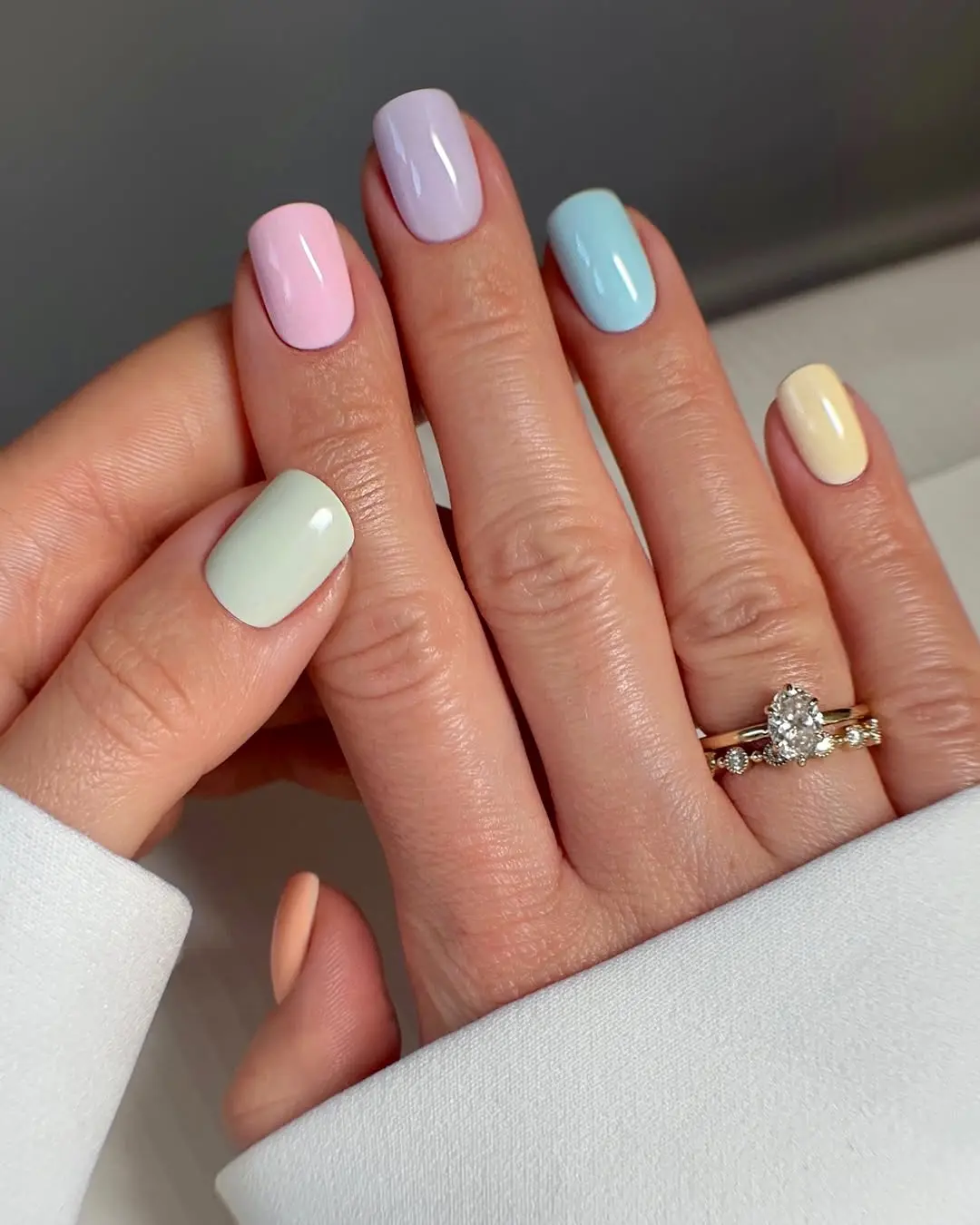 Colorful pastel nails for a fresh spring vibe