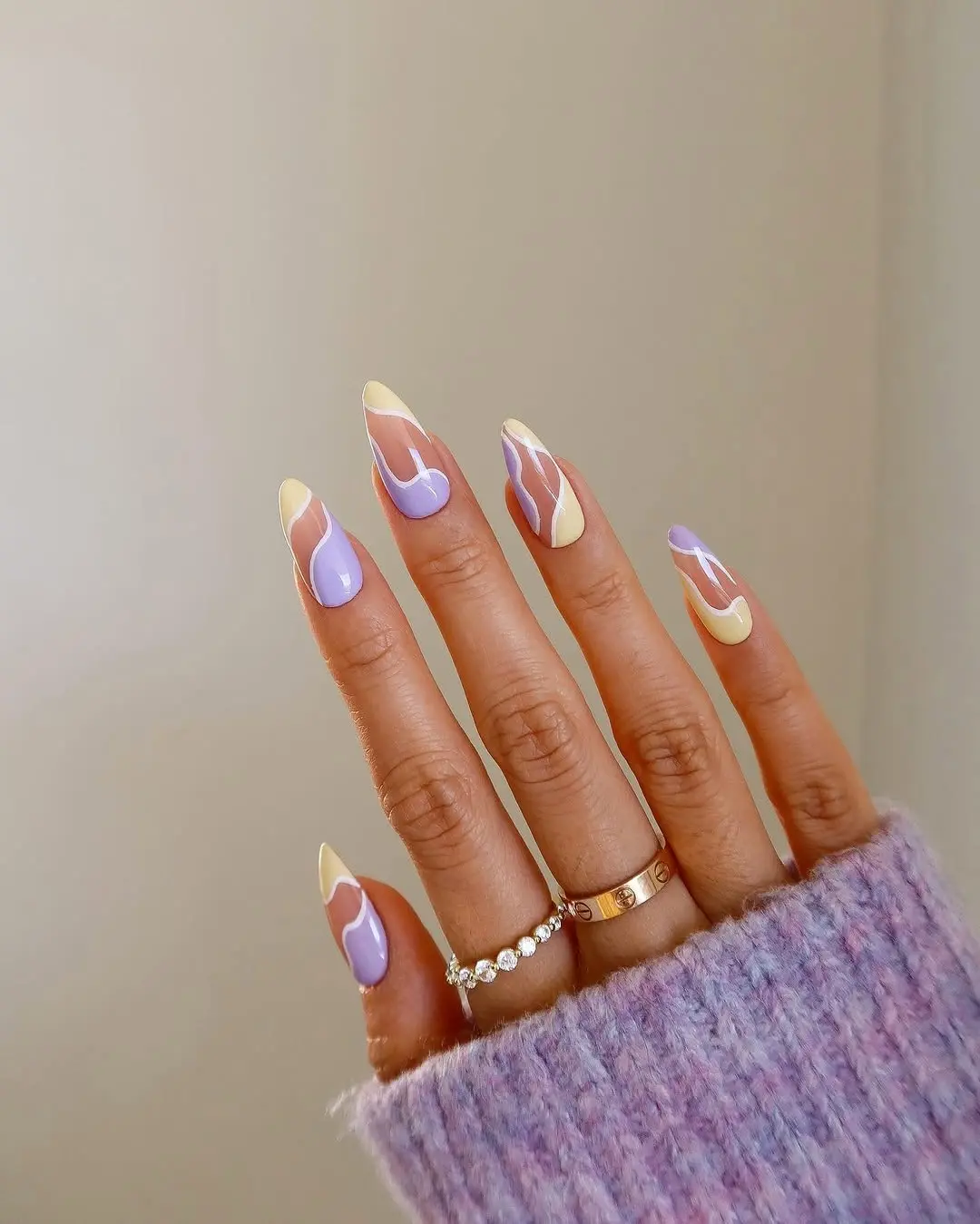 Playful pastel nails perfect for spring vibes