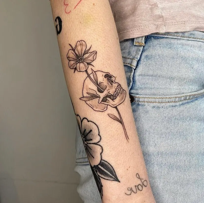 A striking blend of nature and mortality