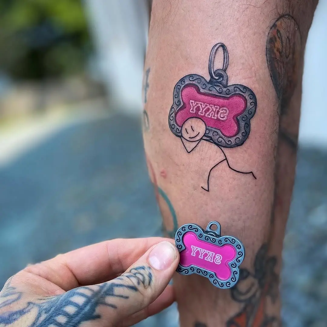 Whimsical Stick Figure Tattoo Cute Vibes