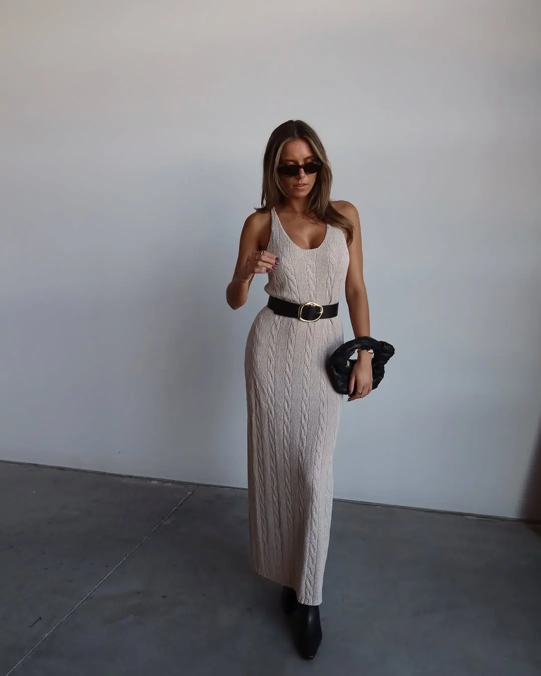 Chic knitted maxi dress for effortless style