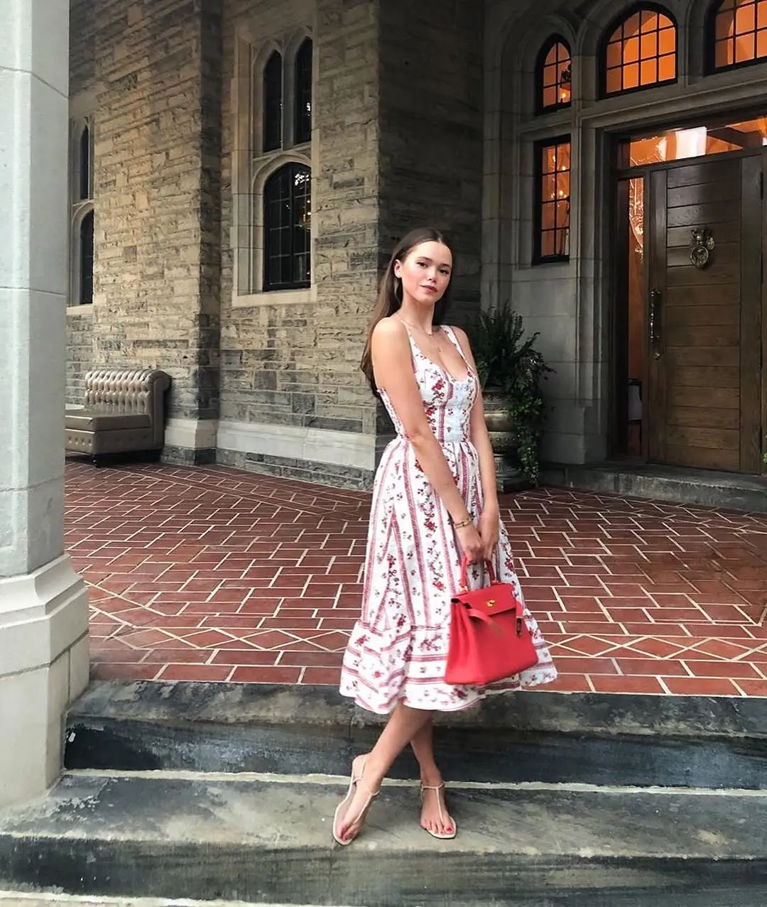 Charming floral dress for romantic evenings