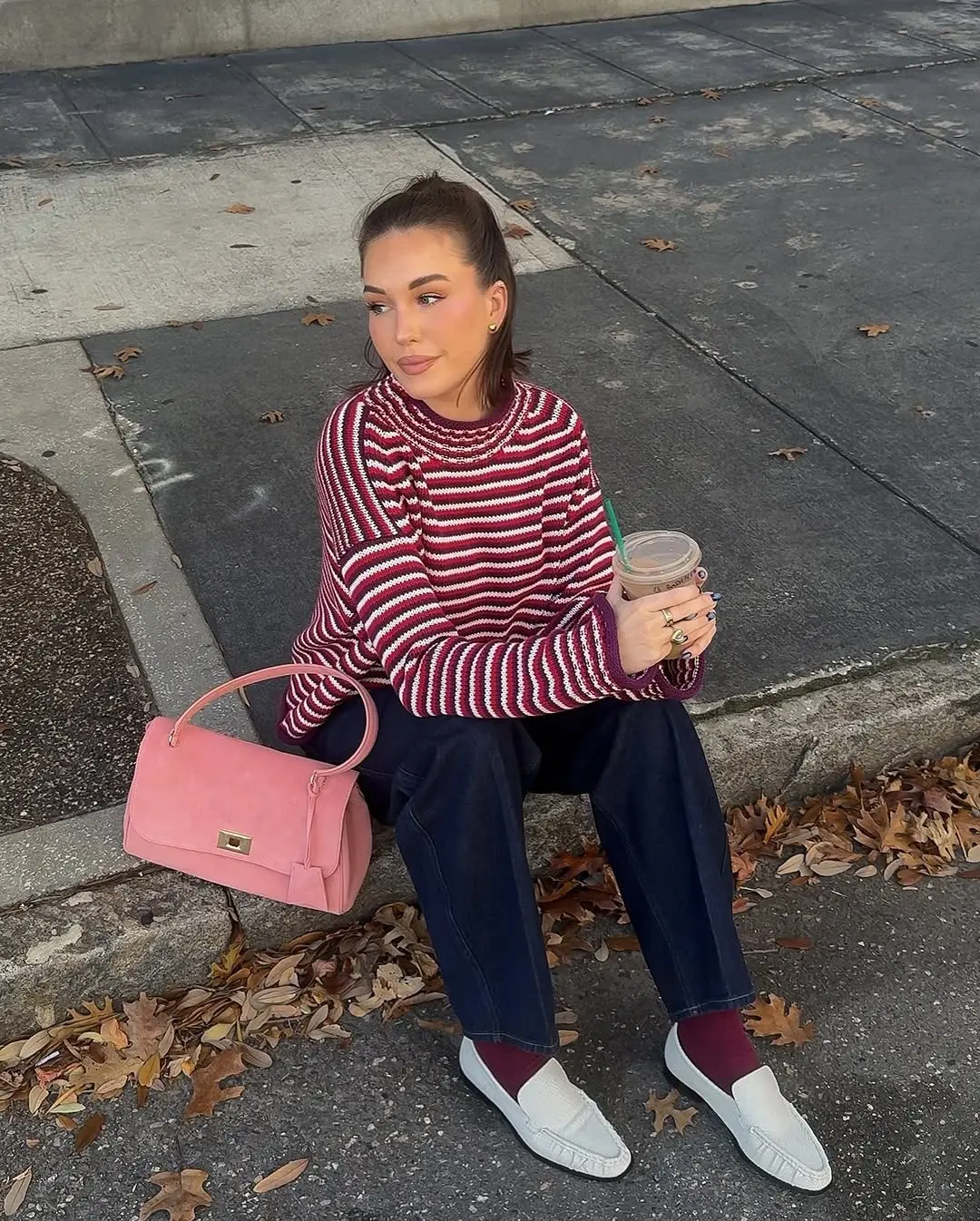 Chic Striped Sweater for Effortless Street Style