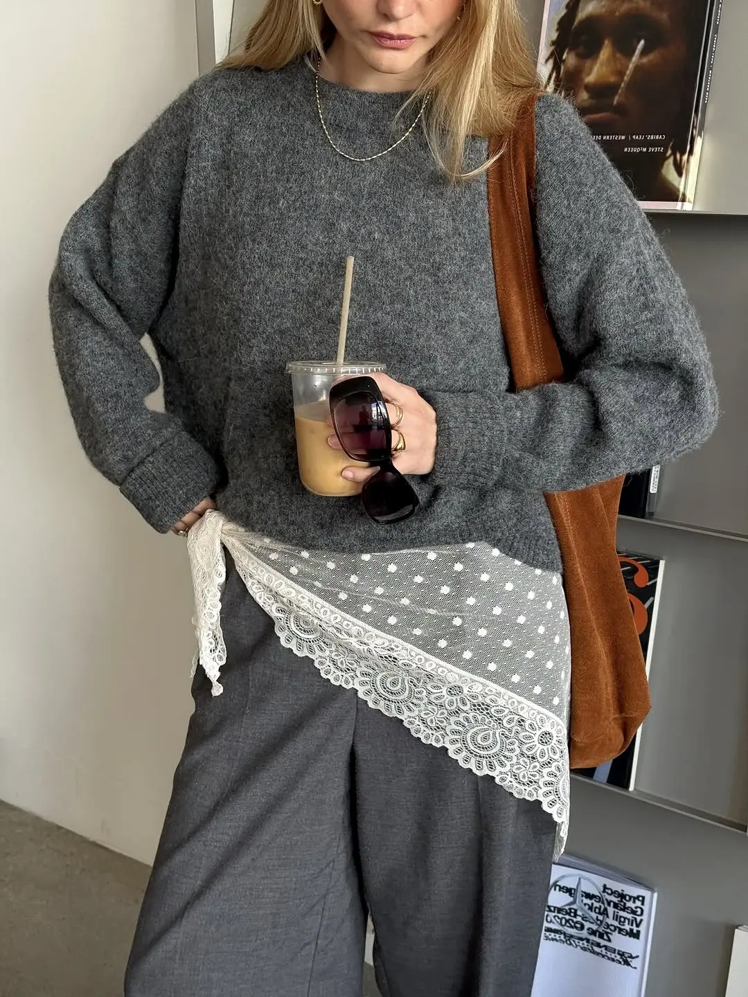 Chic Urban Layering with a Cozy Sweater