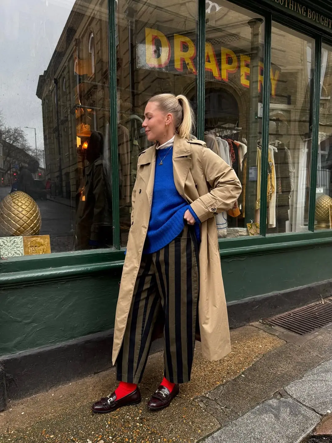 Chic Urban Layering with Bold Stripes