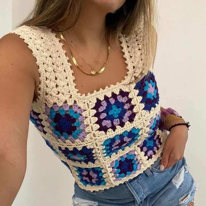 Stylish Crochet Top with Casual Denim Shorts