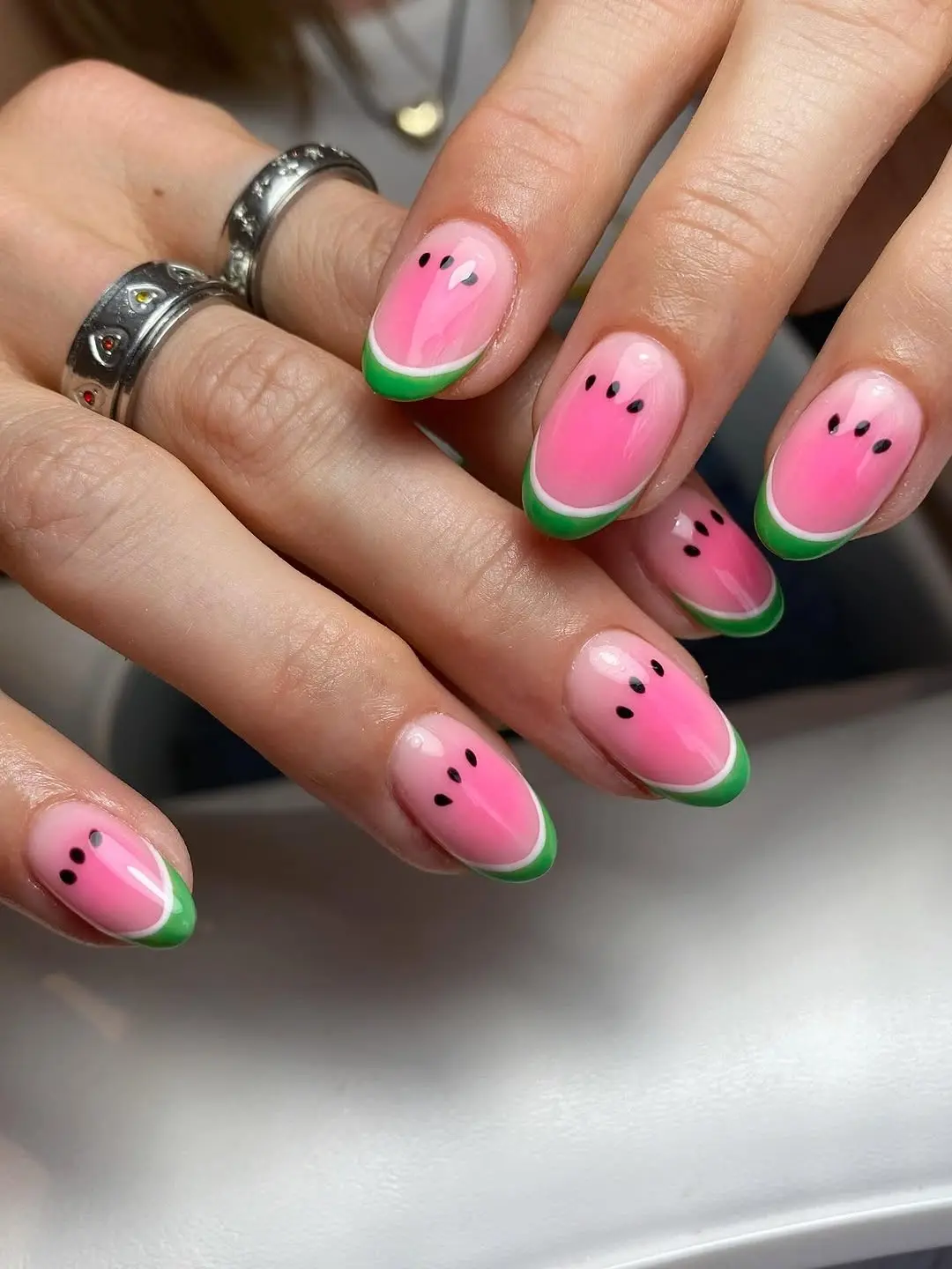 Fun and Fruity Watermelon Nail Art Design