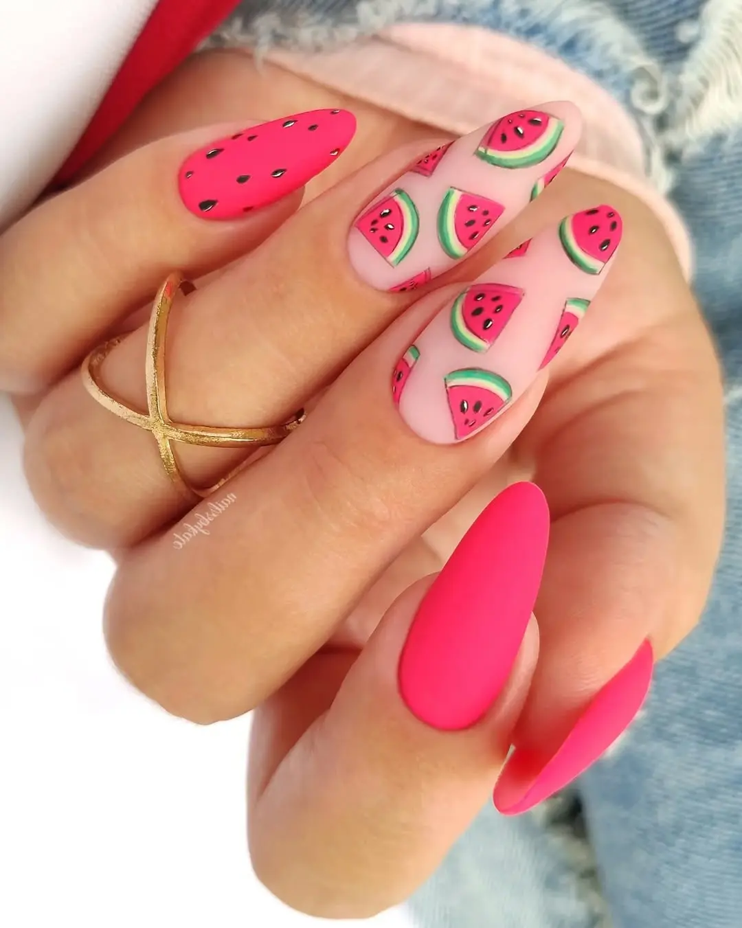 Vibrant Watermelon-Themed Nail Art Inspiration