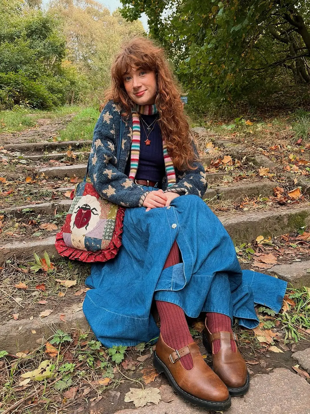 Charming blend of denim and cozy knits