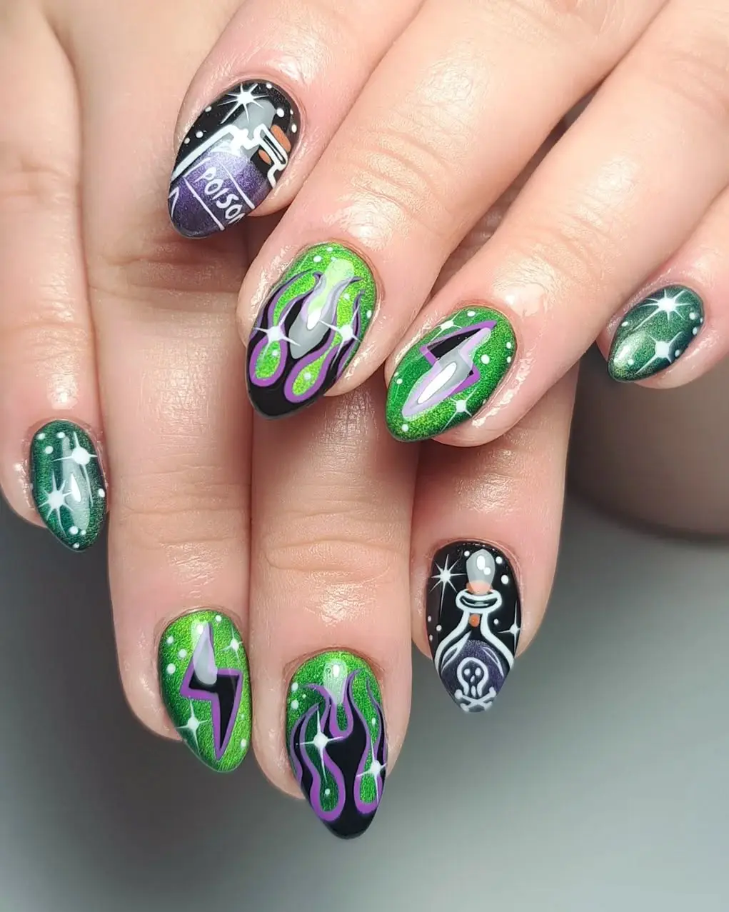 Enchanting nails with potions and sparkles