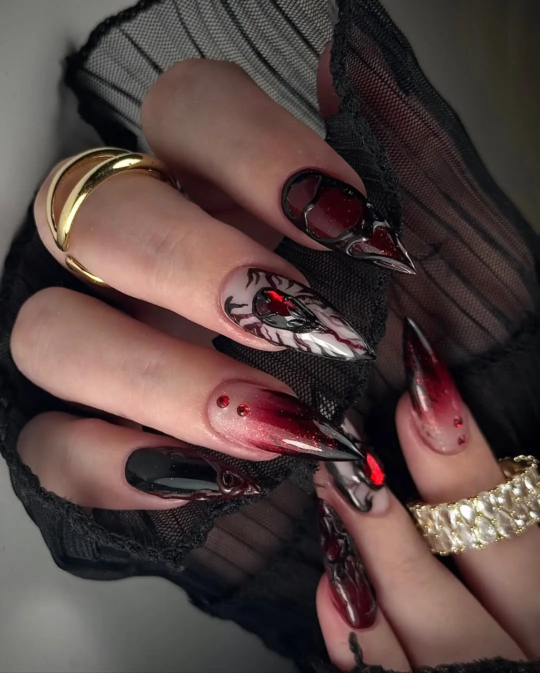 Spooky Scorpion-Inspired Nail Art Design