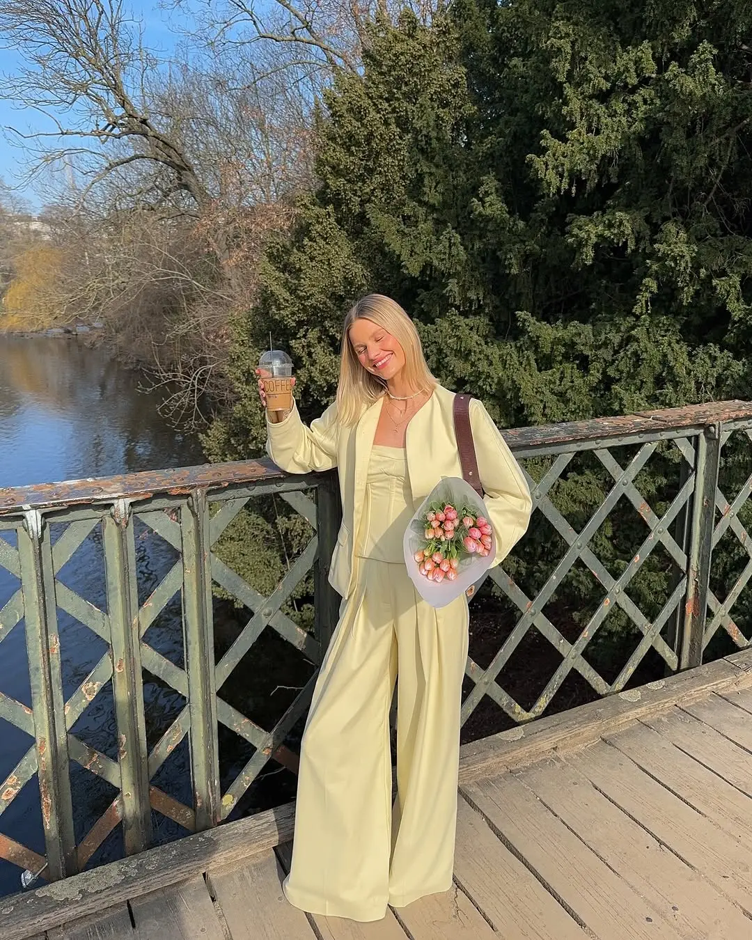 Chic yellow outfit perfect for spring outings
