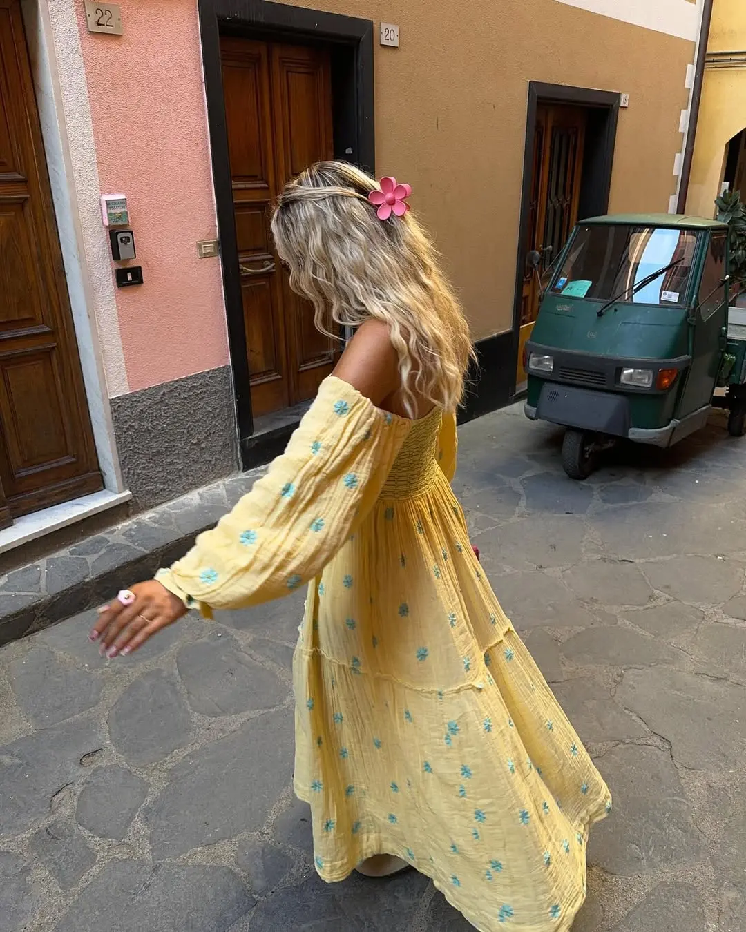 Charming Yellow Dress Ideal for Summer Strolls