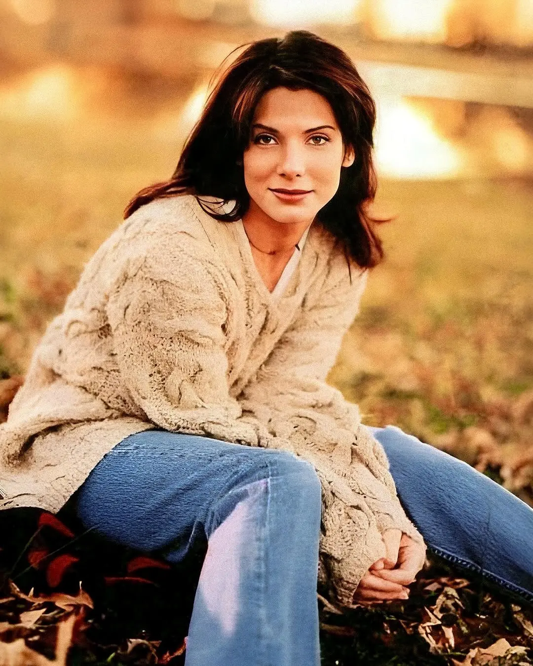 Cozy 90s Knit Sweater and Denim Vibes