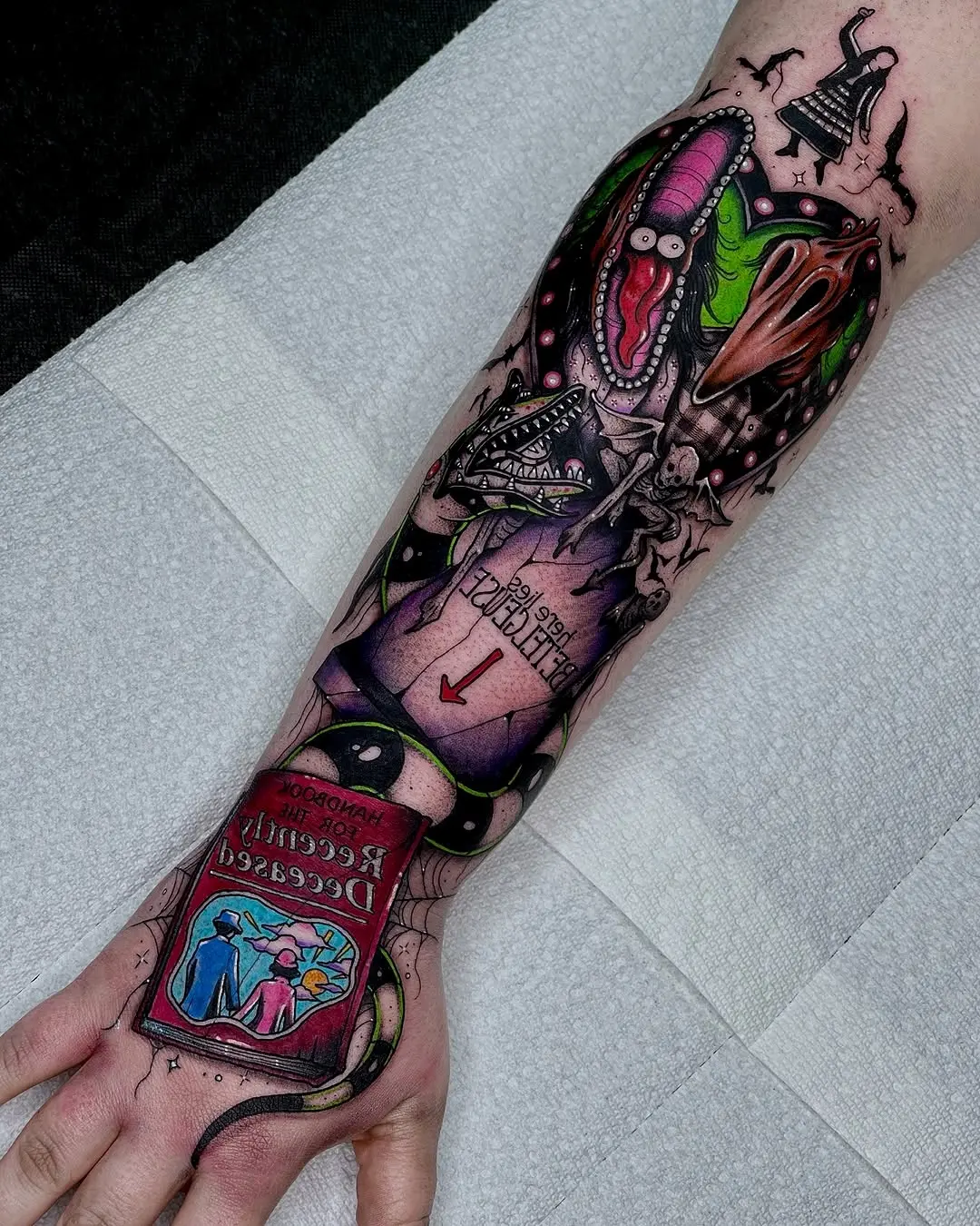Playful Beetlejuice Tattoo Inspired by the Film