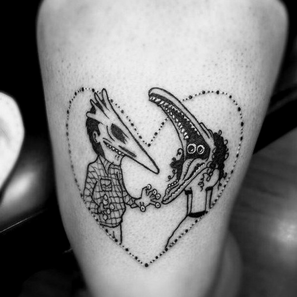 Unique Beetlejuice Characters Inside a Heart