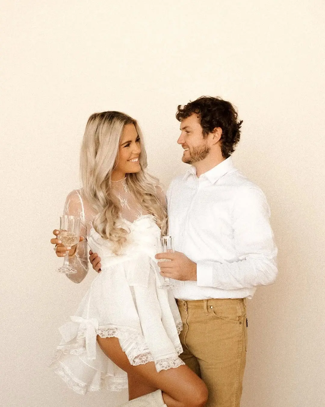 Stylish Couple in Casual Engagement Outfits