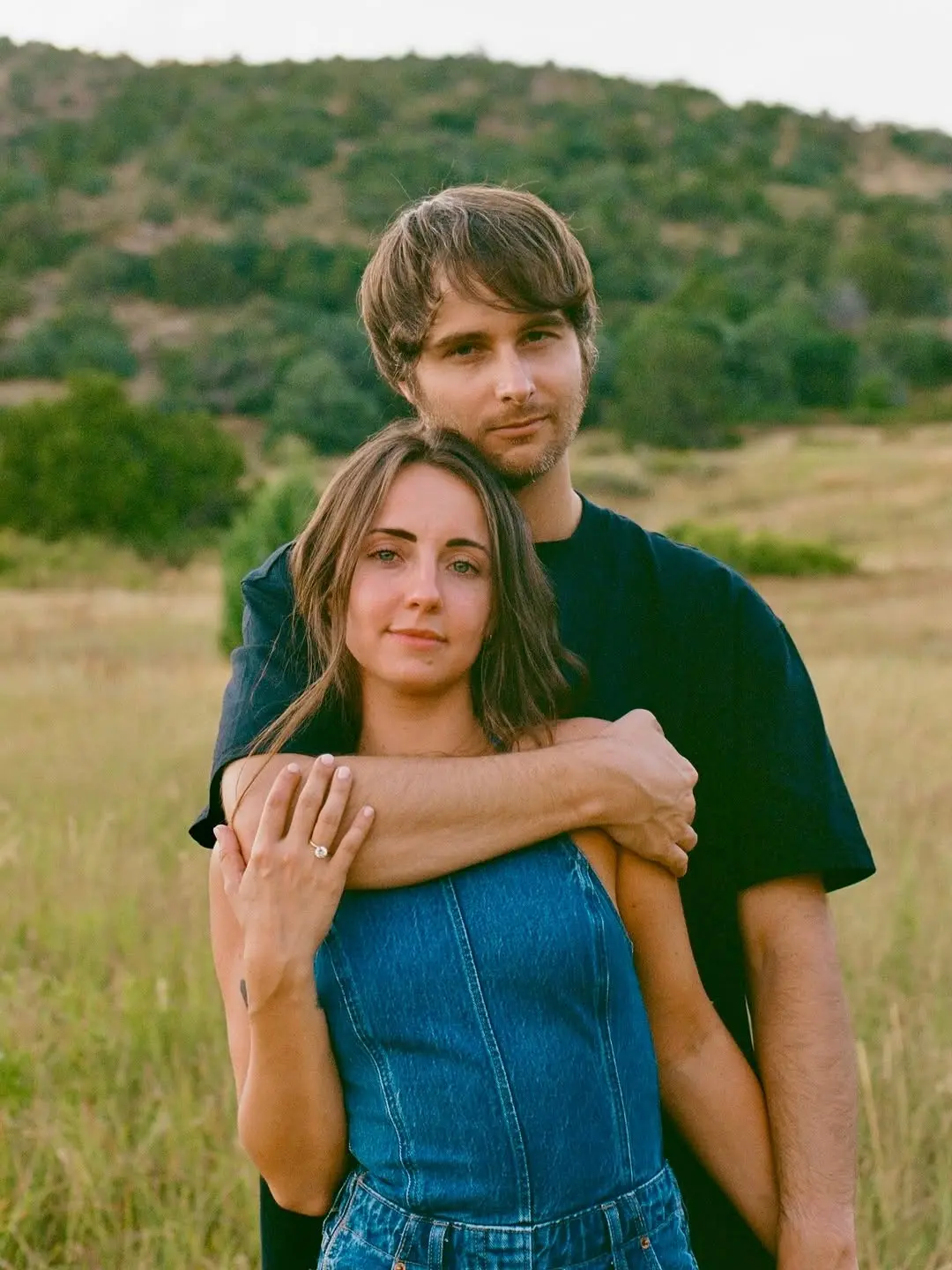Casual denim outfits for engagement photos