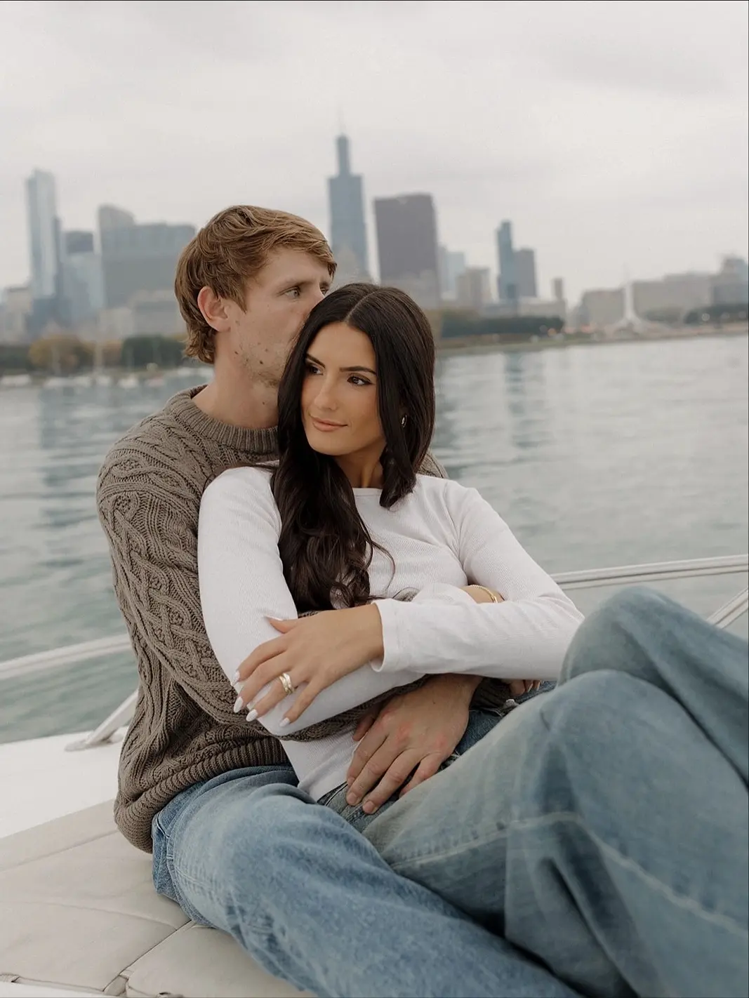 Cozy, Casual Engagement Photos on the Water
