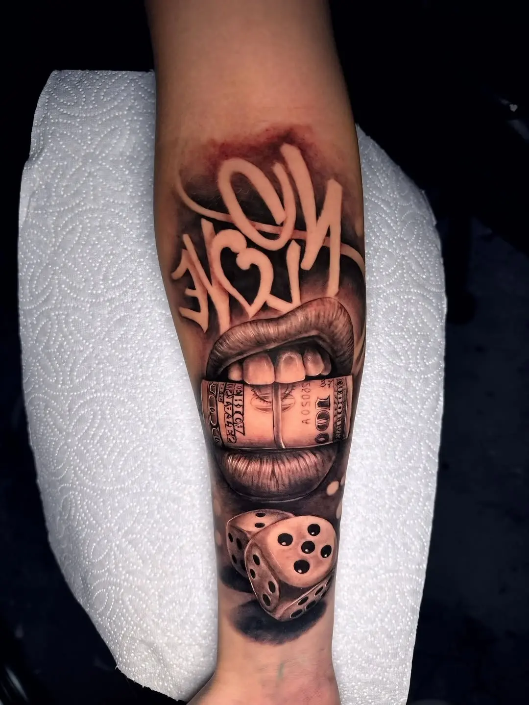 Bold Statement Tattoo Embracing No Love Vibe